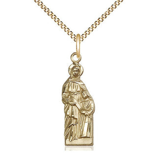 14kt Gold Filled Saint Ann Medal Catholic Jewelry