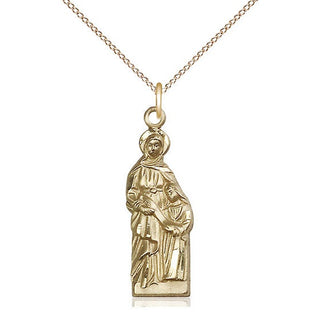 14kt Gold Filled Saint Ann Medal Catholic Jewelry