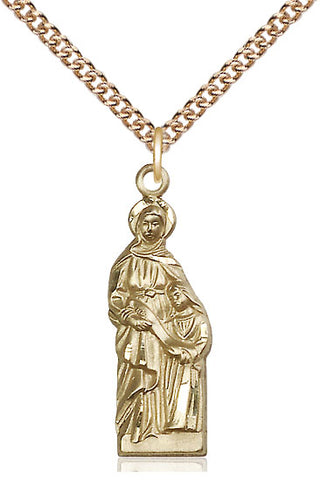 14kt Gold Saint Ann Medal