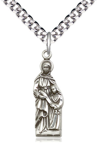 Sterling Silver Saint Ann Medal Catholic Jewelry