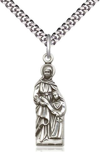 Sterling Silver Saint Ann Medal Catholic Jewelry