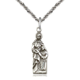 Sterling Silver Saint Ann Medal Catholic Jewelry
