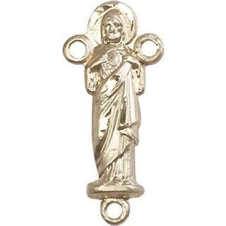 14kt Gold Sacred Heart Rosary Center Rosary Center