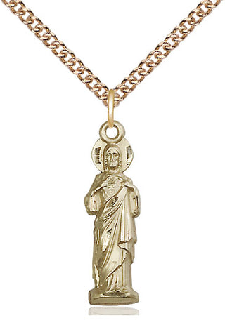 14kt Gold Filled Sacred Heart Medal Catholic Jewelry