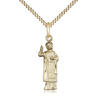 14kt Gold Filled Saint Stephen Medal Catholic Jewelry