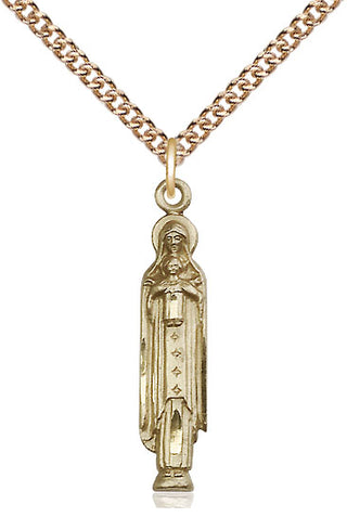 14kt Gold Filled Madonna & Child Medal Catholic Jewelry