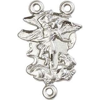 Silver Plate Saint Michael the Archangel Rosary Center Rosary Center