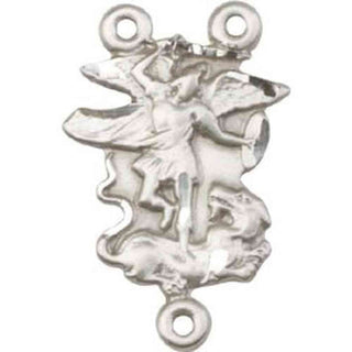 Sterling Silver Saint Michael the Archangel Rosary Center