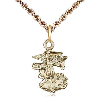 14kt Gold Saint Michael the Archangel Medal