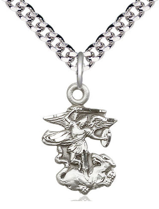 Pewter Saint Michael the Archangel Medal Religious Jewelry