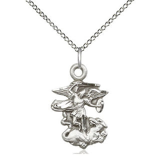 Sterling Silver Saint Michael the Archangel Medal Religious Jewelry
