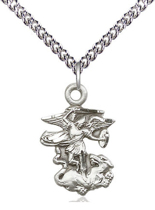 Sterling Silver Saint Michael the Archangel Medal Religious Jewelry
