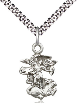 Sterling Silver Saint Michael the Archangel Medal Religious Jewelry