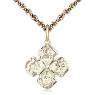 14kt Gold 4-Way Medal