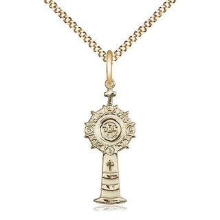 14kt Gold Filled Monstrance Medal Catholic Jewelry