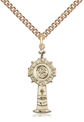 14kt Gold Monstrance Medal