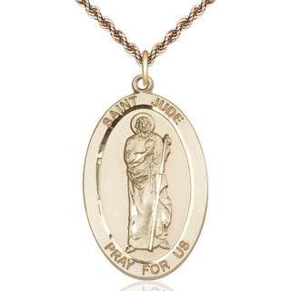 14kt Gold Saint Jude Medal