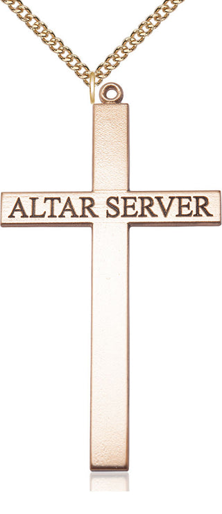 14kt Gold Alter Server Cross Medal