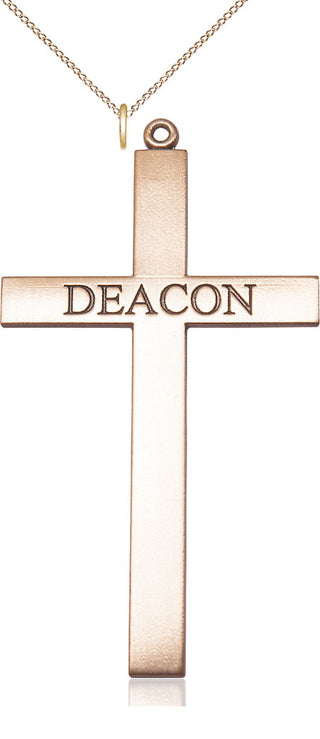 14kt Gold Filled Deacon Cross Medal Catholic Jewelry