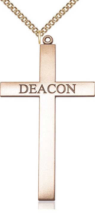 14kt Gold Filled Deacon Cross Medal Catholic Jewelry
