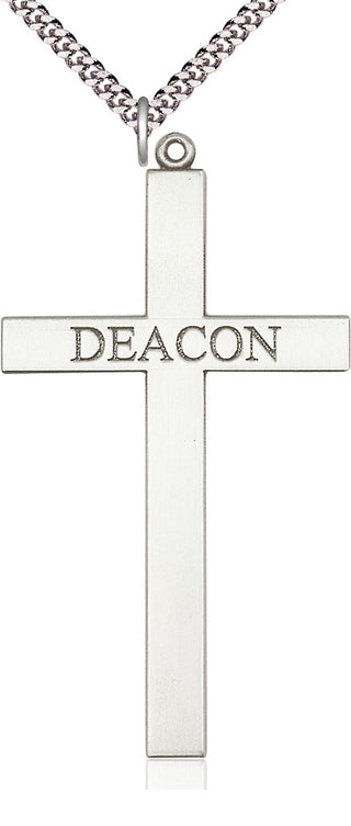 Sterling Silver Deacon Cross Medal Catholic Jewelry