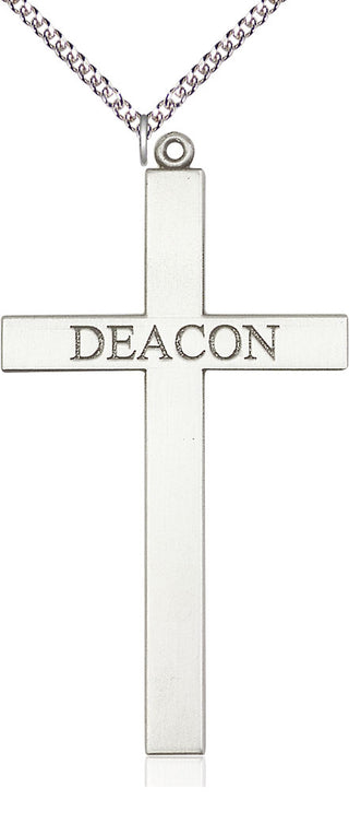Sterling Silver Deacon Cross Medal Catholic Jewelry