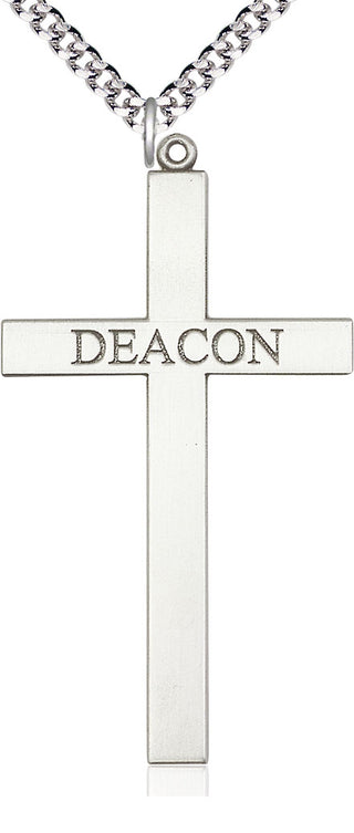 Sterling Silver Deacon Cross Medal Catholic Jewelry