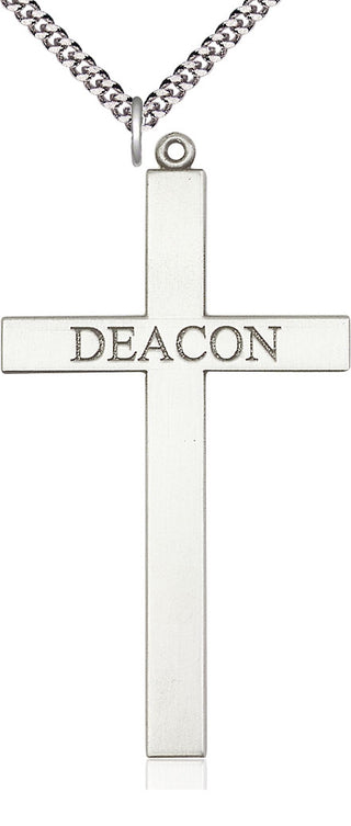 Sterling Silver Deacon Cross Medal Catholic Jewelry