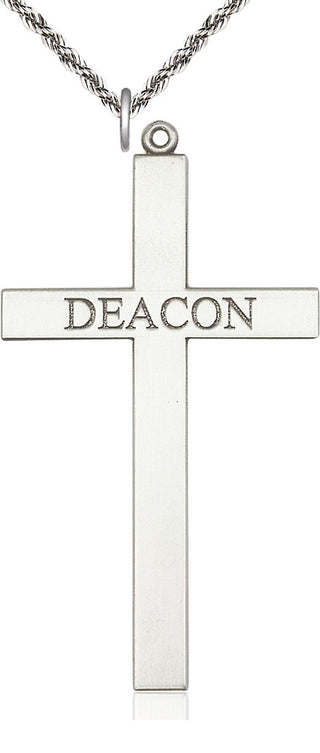 Sterling Silver Deacon Cross Medal Catholic Jewelry