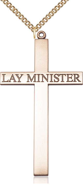 14kt Gold Lay Minister Cross Medal