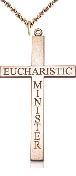 14kt Gold Filled Eucharistic Minister Cross Medal Catholic Jewelry