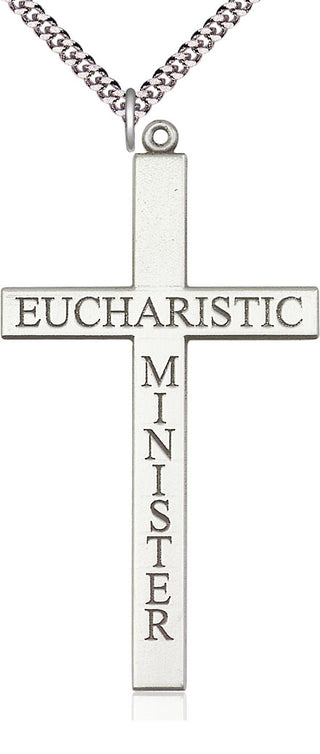 Sterling Silver Eucharistic Minister Cross Medal Catholic Jewelry