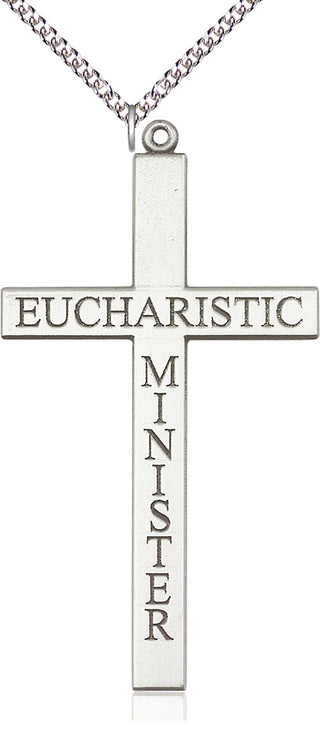 Sterling Silver Eucharistic Minister Cross Medal Catholic Jewelry