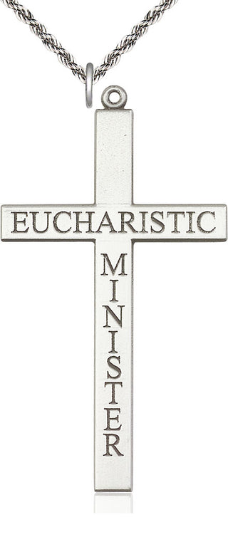 Sterling Silver Eucharistic Minister Cross Medal Catholic Jewelry