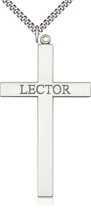 Sterling Silver Lector Cross Medal Catholic Jewelry