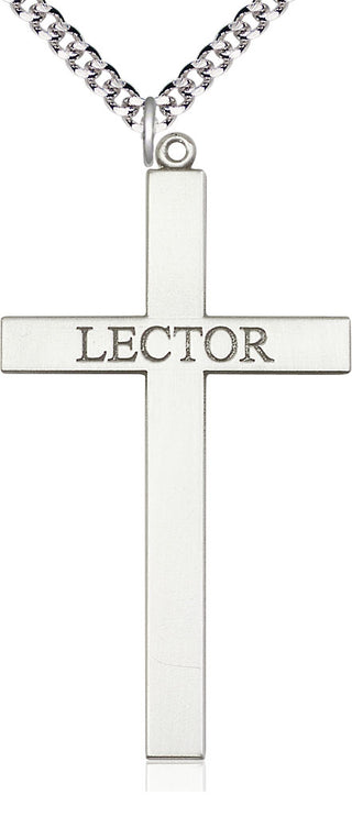 Sterling Silver Lector Cross Medal Catholic Jewelry