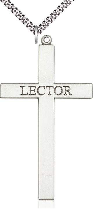Sterling Silver Lector Cross Medal Catholic Jewelry