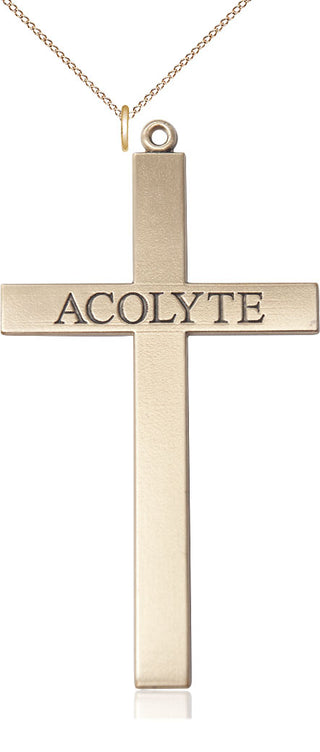 14kt Gold Filled Acolyte Cross Medal Catholic Jewelry