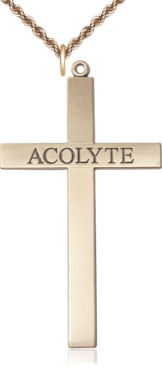 14kt Gold Filled Acolyte Cross Medal Catholic Jewelry