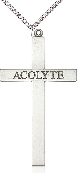Sterling Silver Acolyte Cross Medal Catholic Jewelry