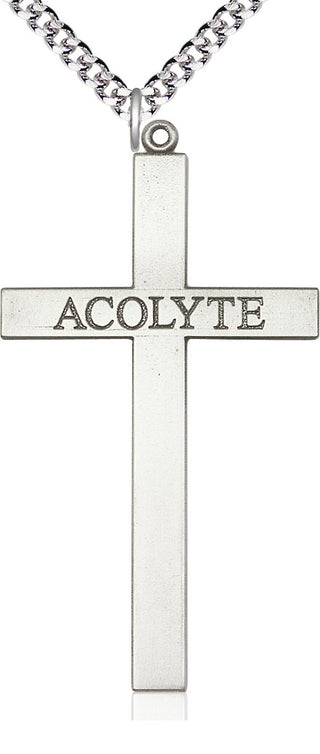 Sterling Silver Acolyte Cross Medal Catholic Jewelry