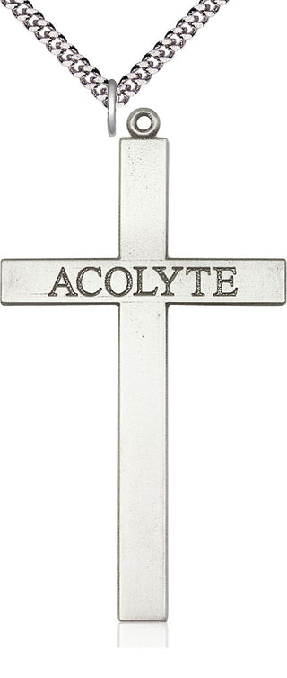 Sterling Silver Acolyte Cross Medal Catholic Jewelry
