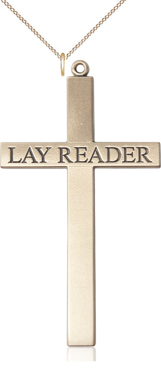 14kt Gold Lay Reader Cross Medal