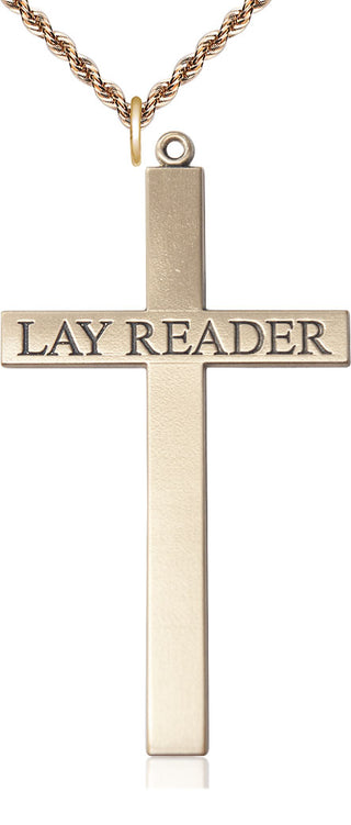 14kt Gold Lay Reader Cross Medal