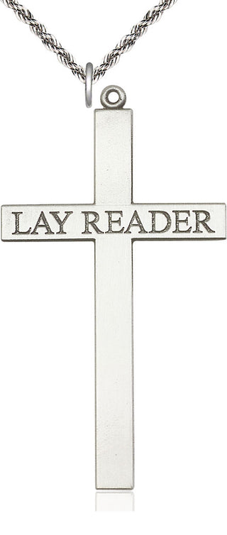 Sterling Silver Lay Reader Cross Medal Catholic Jewelry