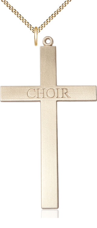 14kt Gold Filled Choir Cross Medal Catholic Jewelry