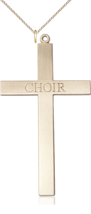 14kt Gold Filled Choir Cross Medal Catholic Jewelry