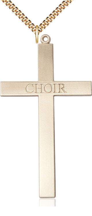 14kt Gold Filled Choir Cross Medal Catholic Jewelry