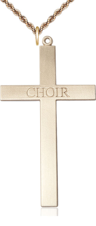 14kt Gold Choir Cross Medal