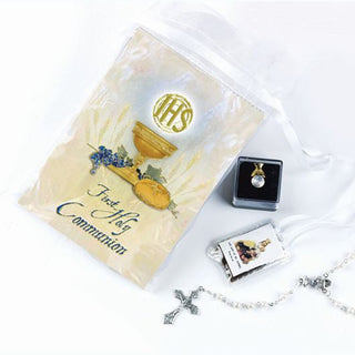 Blessed Trinity Communion Set In Organza Pouch